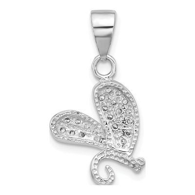 Sterling Silver CZ Dragonfly Pendant – view 3