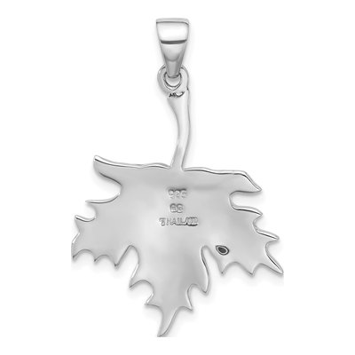 Sterling Silver Leaf Pendant – view 3