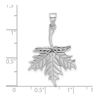 Sterling Silver Leaf Pendant – view 4