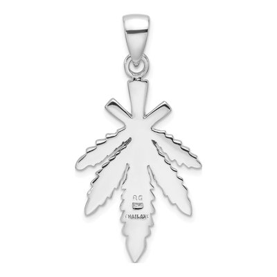 Sterling Silver Leaf Pendant – view 4