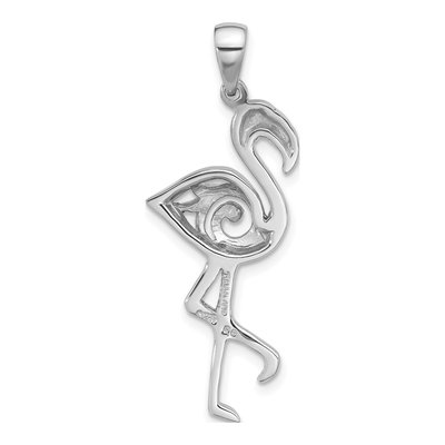 Sterling Silver Flamingo Pendant – view 4
