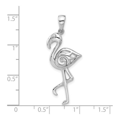 Sterling Silver Flamingo Pendant – view 5