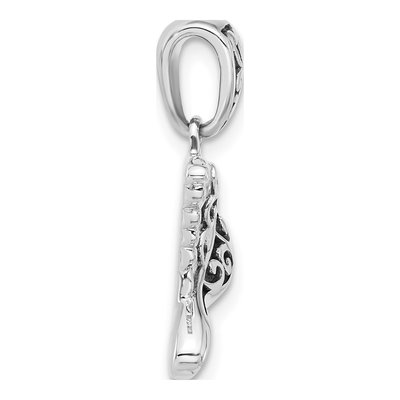 Sterling Silver Oxidized Hummingbird Pendant – view 2