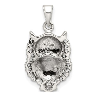 Sterling Silver Owl Pendant – view 4