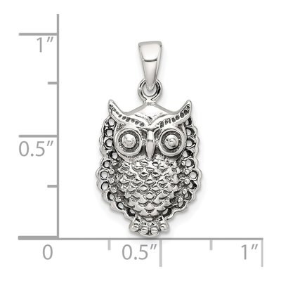 Sterling Silver Owl Pendant – view 5