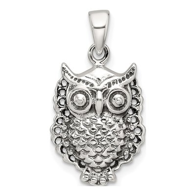 Sterling Silver Owl Pendant