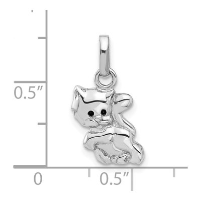 Sterling Silver Enameled Cat Pendant – view 5