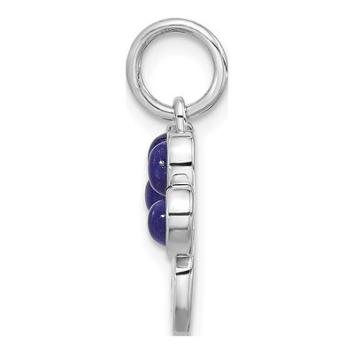 Sterling Silver Lapis Lazuli Paw Print Pendant – view 3