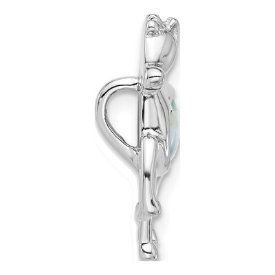 Sterling Silver Larimar Horse Slide Pendant – view 2