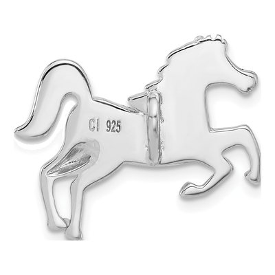 Sterling Silver Larimar Horse Slide Pendant – view 3
