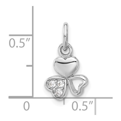Sterling Silver CZ Triple Heart Pendant – view 5
