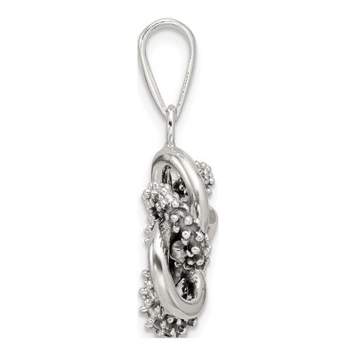 Sterling Silver Antiqued Love Knot Pendant – view 3