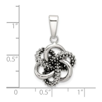 Sterling Silver Antiqued Love Knot Pendant – view 5