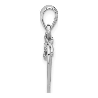 Sterling Silver Open Heart Pendant – view 3