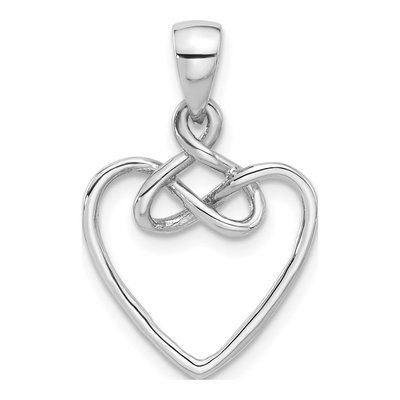 Sterling Silver Open Heart Pendant