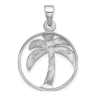 Sterling Silver Palm Tree Pendant – view 4
