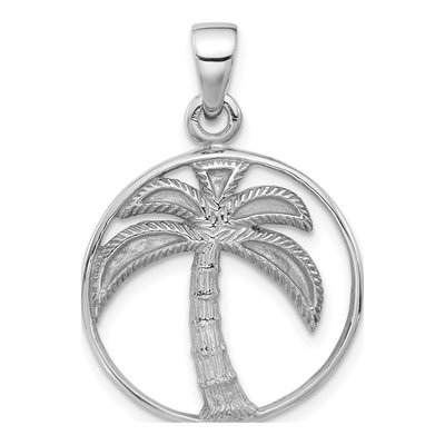 Sterling Silver Palm Tree Pendant