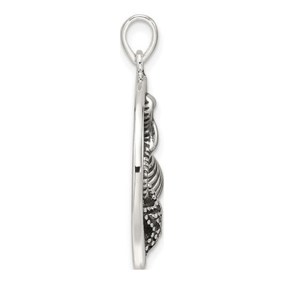 Sterling Silver Sea Life Circle Pendant – view 3