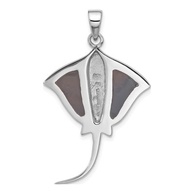 Sterling Silver Abalone Stingray Pendant – view 3
