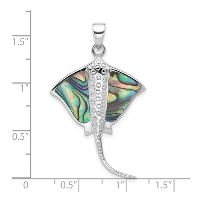 Sterling Silver Abalone Stingray Pendant – view 4