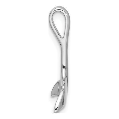 Sterling Silver Whale Tail Charm – view 3