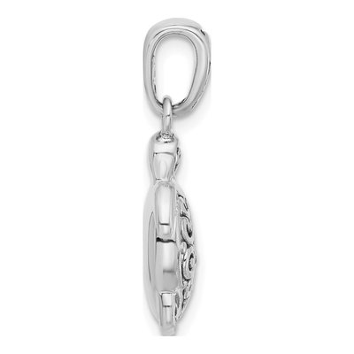 Sterling Silver Oxidized Sea Turtle Pendant – view 3
