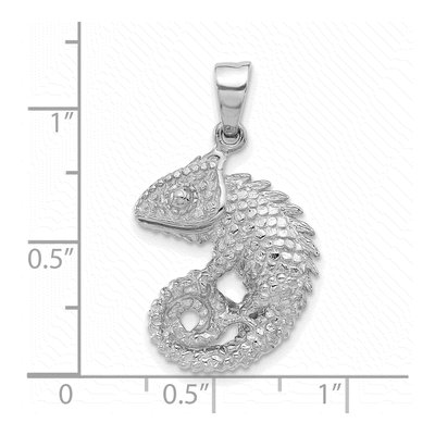 Sterling Silver 3D Chameleon Pendant – view 6
