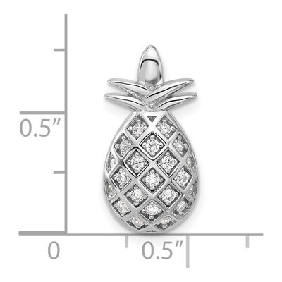 Sterling Silver CZ Pineapple Pendant – view 5