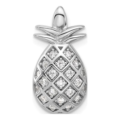 Sterling Silver CZ Pineapple Pendant
