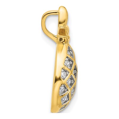 Gold-Plated Sterling Silver CZ Pineapple Pendant – view 3