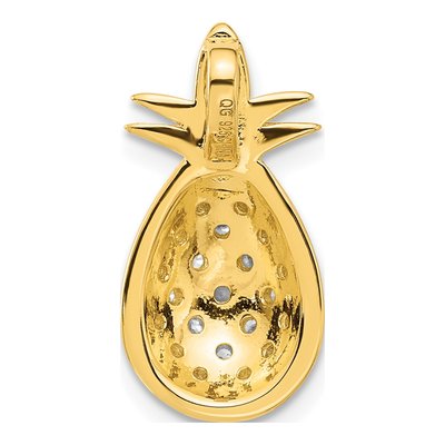 Gold-Plated Sterling Silver CZ Pineapple Pendant – view 4