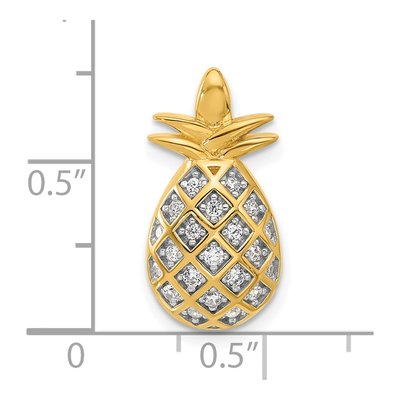 Gold-Plated Sterling Silver CZ Pineapple Pendant – view 5