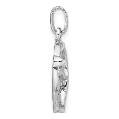 Sterling Silver CZ Pretzel Pendant – view 3