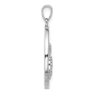 Sterling Silver CZ Stethoscope Heartbeat Pendant – view 3
