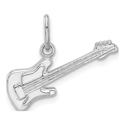 Sterling Silver Electric Guitar Pendant