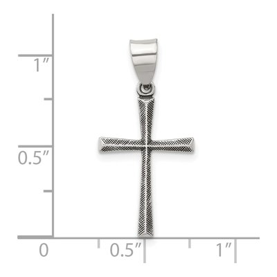Sterling Silver Antiqued Latin Cross Pendant – view 4