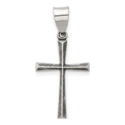 Sterling Silver Antiqued Latin Cross Pendant