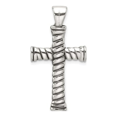 Sterling Silver Antiqued Cross Pendant – view 4