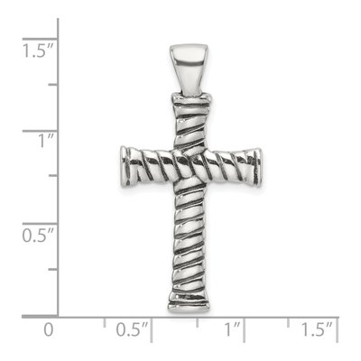 Sterling Silver Antiqued Cross Pendant – view 5