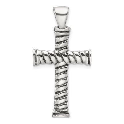 Sterling Silver Antiqued Cross Pendant