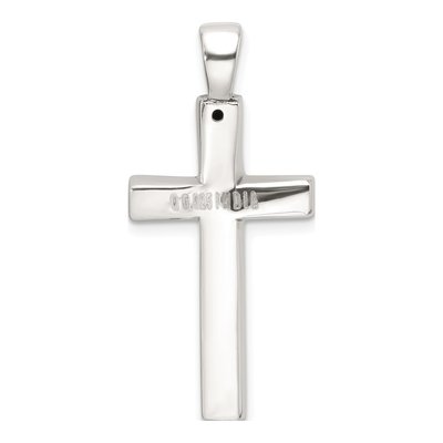 Sterling Silver Greek Key Latin Cross Pendant – view 4