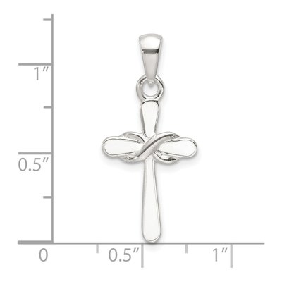 Sterling Silver Enamel Infinity Cross Pendant – view 5