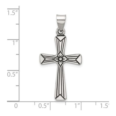 Sterling Silver Antiqued Cross Pendant – view 4