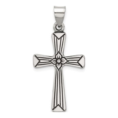 Sterling Silver Antiqued Cross Pendant