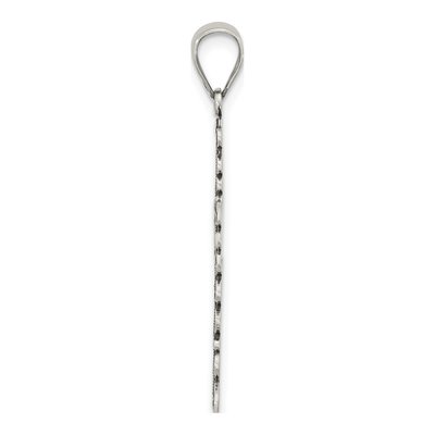 Sterling Silver Antiqued Textured Cross Pendant – view 2