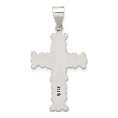 Sterling Silver Antiqued Textured Cross Pendant – view 3