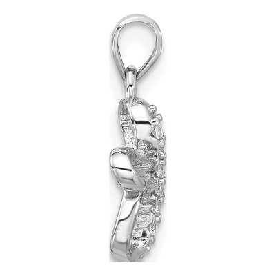 Sterling Silver CZ Small Cross Pendant – view 3