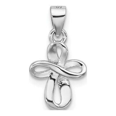 Sterling Silver CZ Small Cross Pendant – view 4