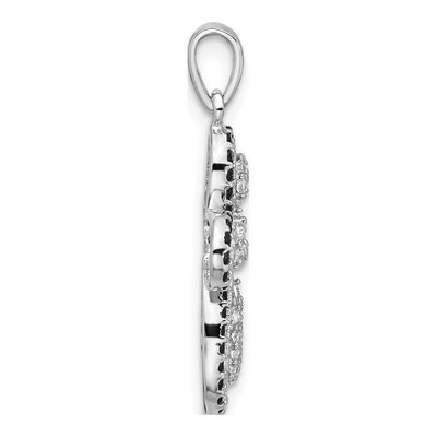 Sterling Silver CZ Cross Pendant – view 2