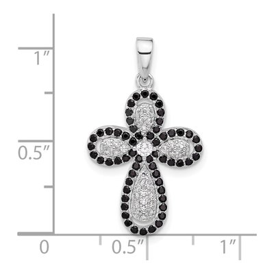 Sterling Silver CZ Cross Pendant – view 4